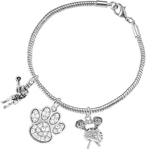 Lacrosse Jewelry, Orange Crystal Paw Jewelry, Hypoallergenic Safe-Nickel, Lead and Cadmium Free!