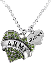 Army Grandma Heart Necklace, Adjustable, Hypoallergenic, Will NOT Irritate Anyone with Sensitive Skin. Safe- Nickel, Lead and Cadmium Free