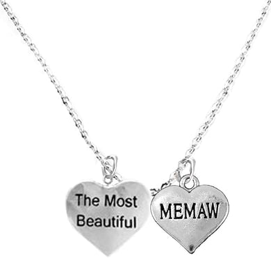 The Most Beautiful Memaw Adjustable Curb Chain Necklace, Hypoallergenic, Safe-Nickel, Lead, Cadmium Free