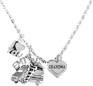 EMT, Grandma Adjustable Necklace, Hypoallergenic, Safe-Nickel, Lead, Cadmium Free