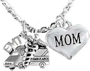 EMT, Mom Adjustable Necklace, Hypoallergenic, Safe-Nickel, Lead, Cadmium Free