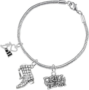 Drill Team Jewelry, Cute Looking 3 Charm Bracelet Hypoallergenic, Safe-Nickel, Lead, and Cadmium Free