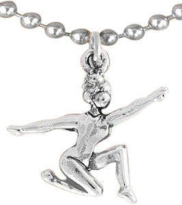 Gymnast Floor Pose Necklace, Adjustable, Hypoallergenic, Nickel, Lead & Cadmium Free!