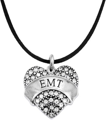 The Perfect Gift EMT Black Suede Hypoallergenic Necklace, Safe-Nickel, Lead & Cadmium Free!