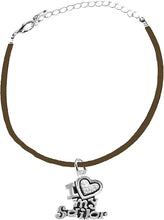 Navy, I Love My Sailor, Crystal Heart, Bracelet, Hypoallergenic, Safe-Nickel, Lead, Free