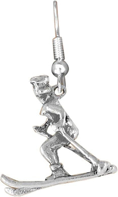 Snow Skier Hypoallergenic Earring, Safe-Nickel, Lead & Cadmium Free!