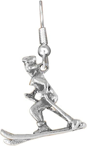 Snow Skier Hypoallergenic Earring, Safe-Nickel, Lead & Cadmium Free!