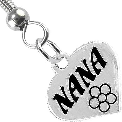 Nana Charm Fishhook Earring Hypoallergenic, Safe-Nickel, Lead & Cadmium Free!