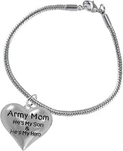 Army, My Son is My Hero Bracelet, Hypoallergenic, Safe-Nickel, Lead, Cadmium Free