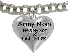 Army, My Son is My Hero Adjustable Bracelet, Hypoallergenic, Safe-Nickel, Lead, Cadmium Free