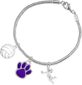 Purple Paw Volleyball, Adjustable, Safe-Hypoallergenic, Nickel, Lead Free