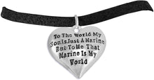 Marine Mom, My Son, is My World Bracelet, Hypoallergenic, Safe- Nickel, Lead and Cadmium Free