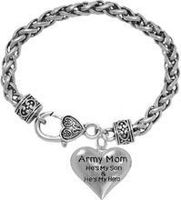 Army, My Son is My Hero Bracelet, Hypoallergenic, Safe-Nickel, Lead, Cadmium Free