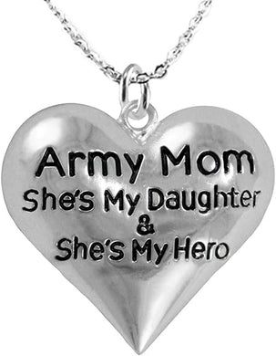 Army, Enlisted Daughter, My Daughter is My Hero, Adjustable, Hypoallergenic, Safe-Nickel, Lead, Cadmium Free