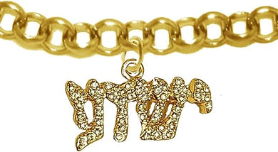 Messianic Christian 14KT Goldtone Austrian Cut Crystal Yeshua On A Cable Chain Bracelet. If you do not believe that this jewelry is beautiful when you receive it, simply return it for a full refund., Large, Silver, Carnelian