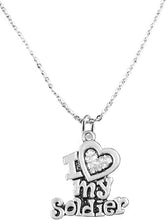 Army, I Love My Soldier, Adjustable Necklace Hypoallergenic, Safe-Nickel, Lead, Cadmium Free