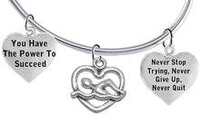 Never Stop Trying, Never Quit 3 Charm Adjustable Bracelet, Hypoallergenic, Safe-Nickel Free, No Poisonous Lead Or Cadmium