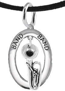 Band Tuba Player Hypoallergenic Adjustable Necklace, Safe-Nickel, Lead Free