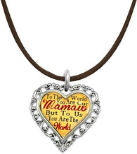 Mamaw Heart Charm Necklace Hypoallergenic, Adjustable, Safe, Nickel, Lead & Cadmium Free!