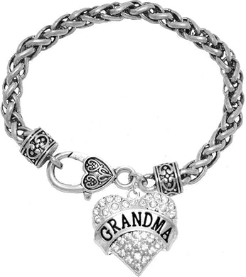 Grandma Crystal Heart Bracelet, Safe-Hypoallergenic, Nickel, Lead & Cadmium Free!