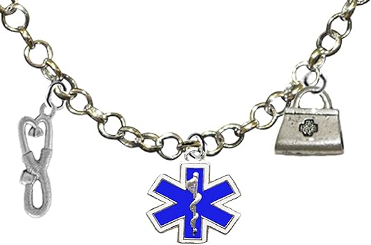 EMT, Paramedic, Adjustable Charm Necklace, Hypoallergenic, Safe-Nickel, Lead, Free
