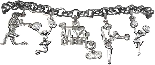 Cheer, 5 Charm, Adjustable Bracelet, Hypoallergenic, Nickel, Lead, Free, And No Poisonous Cadmium