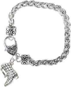 Drill Boot Crystal Bracelet, Safe-Nickel, Lead & Cadmium Free!