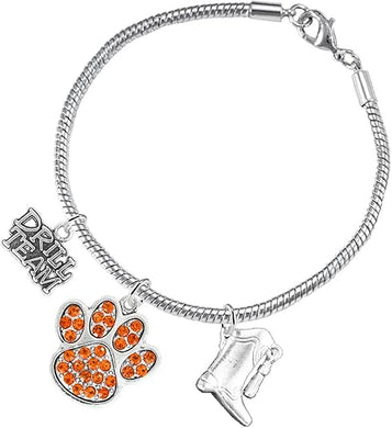 The, Drill Team Jewelry Orange Crystal Paw Hypoallergenic Adjustable, Safe-Nickel, Lead Free