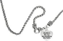 Message Jewelry, Message Jewelry, My Mom, My Joy, My Sunshine, My Heart, Antique Wheat Chain Necklace, Hypoallergenic, Safe-Nickel, Lead, Free
