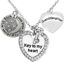 Granddaughter, I Love You to The Moon & Back Adjustable Necklace, Hypoallergenic, Safe-Nickel, Lead, Free