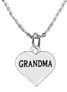 Grandma, She is Special, Show Her How Much You Love Her, On A Sterling Silver, Solid .925 Sterling, Not Plated Or Coated, 18 Inch Necklace, Charm, Nickel, Lead, Cadmium Free, Fast