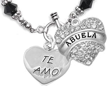 Te Amo Abuela Toggle Crystal Bracelet, Hypoallergenic, Safe-Nickel, Lead, Cadmium Free