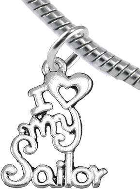 Navy, I Love My Sailor, Bracelet Hypoallergenic, Safe-Nickel, Lead, Cadmium Free