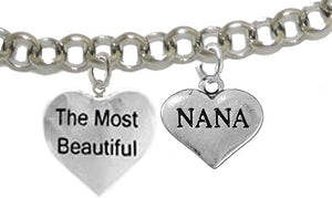 The Most Beautiful Nana, Adjustable, Hypoallergenic, Safe-Nickel, Lead, Cadmium Free