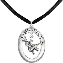Gymnast On Pommel Horse Necklace, Adjustable, Hypoallergenic, Nickel, Lead & Cadmium Free