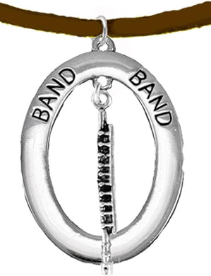 Orchestra-Band Flute Player Hypoallergenic Adjustable Necklace, Safe-Nickel, Lead Free