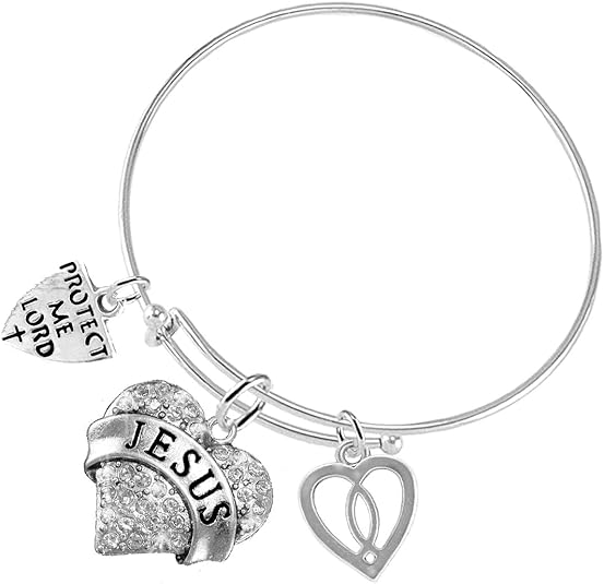 Christian 3 Charm Adjustable Bracelet Hypoallergenic, Safe-Nickel, Lead, Free
