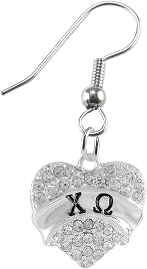 Chi Omega Adjustable Hypoallergenic Safe Earring Nickel, Lead, Cadmium Free