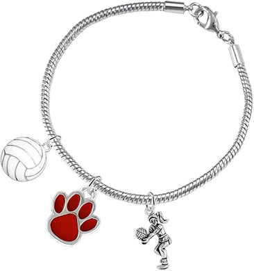 Red Paw Volleyball, Adjustable, Safe-Hypoallergenic, Nickel, Lead and Cadmium Free