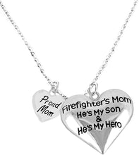Firefighter, Proud Mother, My Son is My Hero Adjustable Necklace, Hypoallergenic, Safe-Nickel, Lead, Cadmium Free