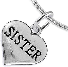 Sister Heart Charm Necklace Hypoallergenic, Adjustable, Safe, Nickel, Lead & Cadmium Free!