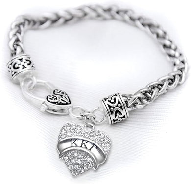 Kappa Kappa Gamma Crystal Heart Bracelet - Licensed Sorority Jewelry Manufacturer