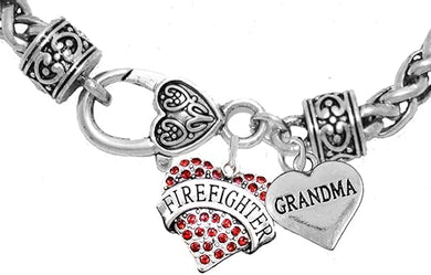 Firefighter Grandma Bracelet, Hypoallergenic, Safe-Nickel, Lead, Cadmium Free