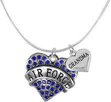 Air Force Grandma Heart Necklace, Adjustable, Hypoallergenic, Will NOT Irritate Anyone with Sensitive Skin. Safe- Nickel, Lead and Cadmium Free