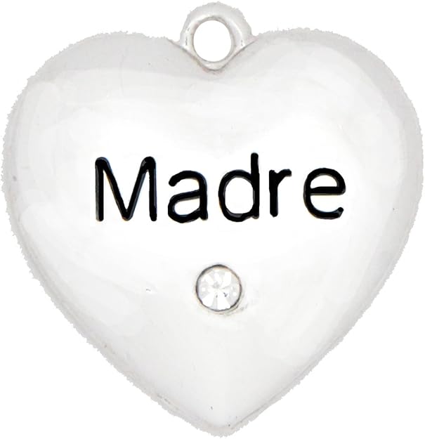 Creative Madre Charm With Crystal, Hyperallergenic, Safe-Nickel, Lead, And Cadmium Free