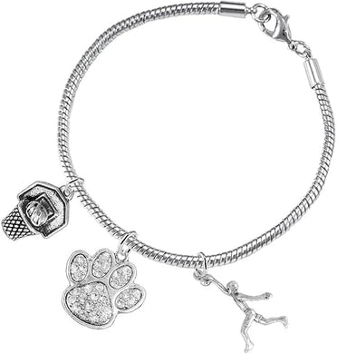 Crystal Paw Basketball Jewelry, Adjustable, Safe-Hypoallergenic, Nickel, Lead Free