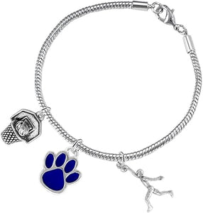 Blue Paw Basketball Jewelry, Adjustable, Safe-Hypoallergenic, Nickel, Lead Free