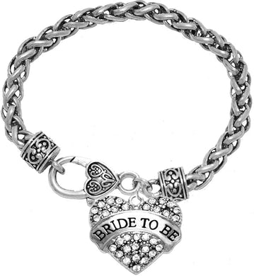 Engagment Gift, Bride To Be Crystal Heart Bracelet, Safe-Nickel, Lead & Cadmium Free!