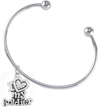 Army, I Love My Soldier Bracelet, Hypoallergenic, Safe-Nickel, Lead, Free