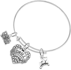 Drill 3 Charm Bracelet Hypoallergenic, Safe-Nickel, Lead & Cadmium Free!